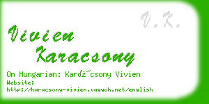 vivien karacsony business card